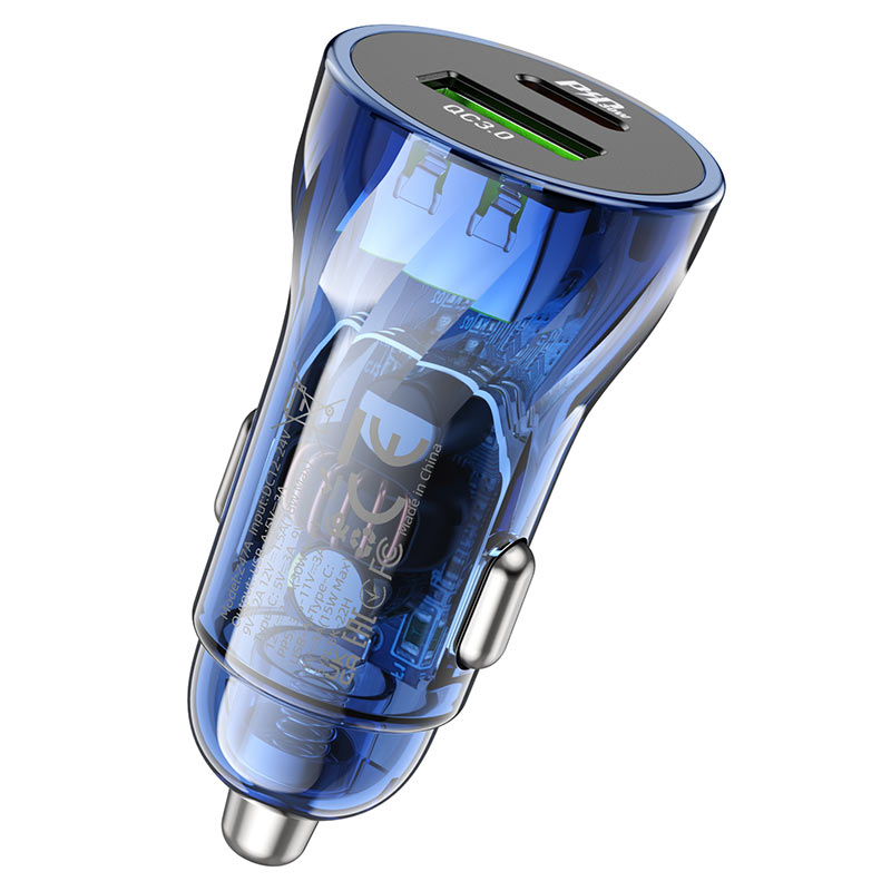 Hoco Car charger “Z47A Transparent Discovery Edition” PD30W+QC3.0 set Hoco Car charger “Z47A Transparent Discovery Edition” PD30W+QC3.0 set